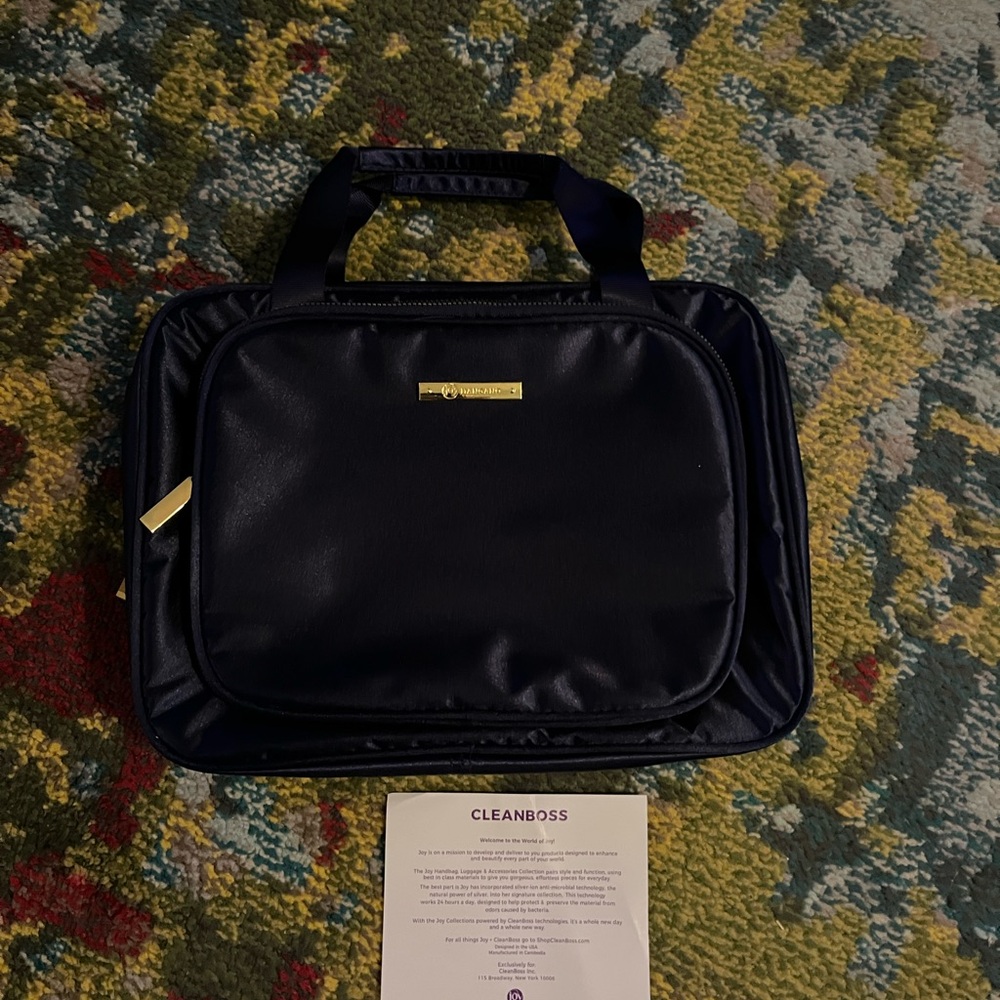 Joy navy blue expandable travel bag
